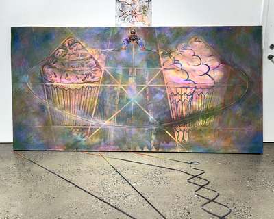 Cupcakes installation painting